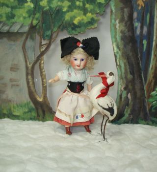 Antique Bisque French Eden Bebe Doll Alsace W Tag In Antique Doll Collector Mag