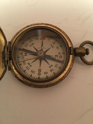 Vintage S And W NY US Military Brass Compass 5