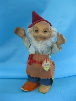 Steiff Gucki Troll Vintage 4 " Elf With Button And Tags