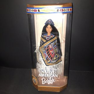 1999 Northwest Coast Barbie Doll 24671 Native American Indian Doll Chilkat Robe 2