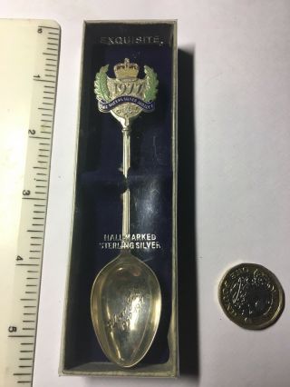 1977 Queens Silver Jubilee Sterling Silver Hallmarked Souvenir Spoon Exquisite