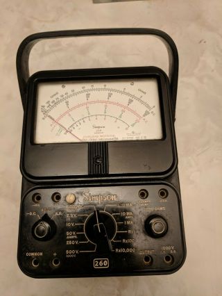 Simpson Model 260 Analog Multimeter Series 6p With Overload Protection