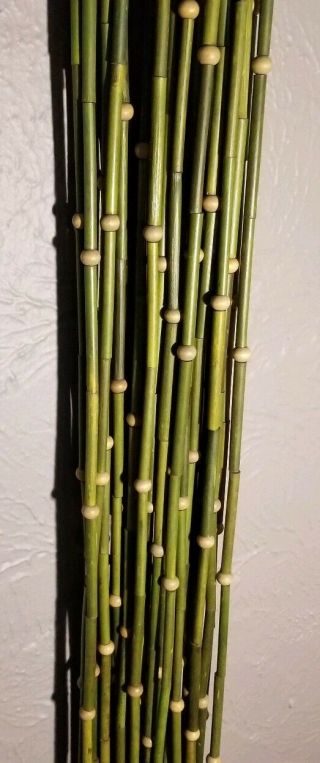 Vintage Beaded/Bamboo Doorway Curtain Wooden Hanging Room Divider Green 3
