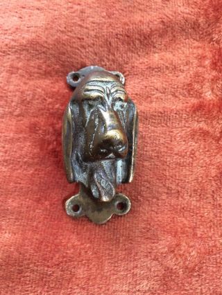 Vintage Small Brass Dog Door Knocker