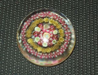 Vintage Baccarat France Paperweight Signed Millefiori Antique