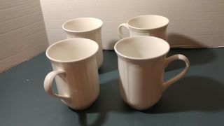 Mikasa Ultima,  Hk 400 Antique White Coffee Mugs,  Set Of 4