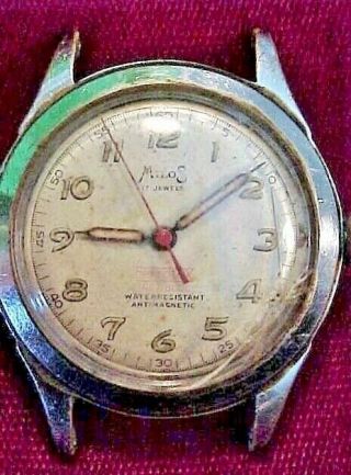 Vintage Milos Savoy Swiss 17 Jewel Ferrotex Incabloc Wristwatch - Repair