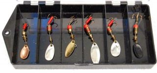 Vintage Mepps Killer Kit 6pc Inline Spinner Fishing Lures Made In France