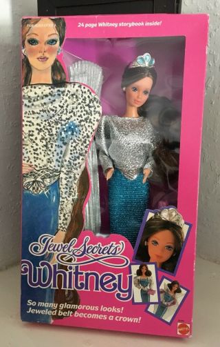 Vintage Mattel 1986 Jewel Secrets Whitney Steffie Face Barbie Doll 3179 Mib