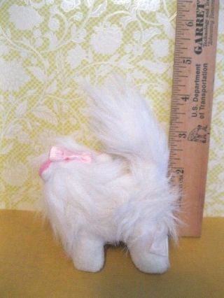1990 ' s Mattel Barbie ' s Pet Ginger Kitty Cat - White Plush 3