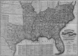 Us Confederate States 1862 Ga Map Mcintosh Meriwether Miller Mitchell County Big