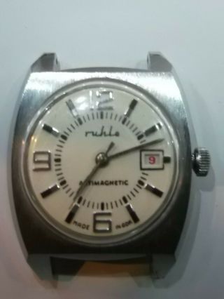 Vintage Ruhla Watch Well 1970s Made In Gdr East Germany 15 Jewels.  Vgvc