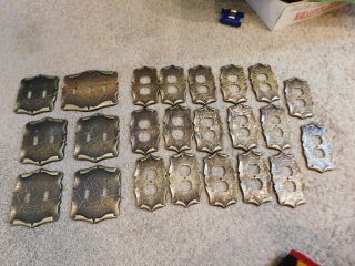 23 Vintage Metal Scroll Light Switch & Outlet Plate Cover Mid Century Bronze Fin