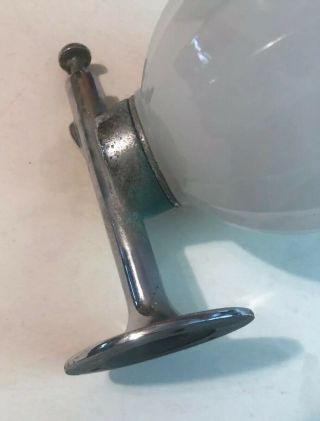 Vintage Antique Soap Dispenser Glass Ball Metal Trim 5