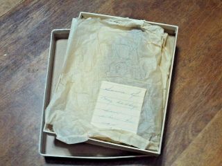 Antique Paranormal Box Of Human Hair - Curls.  Circa 1910 W/ Note