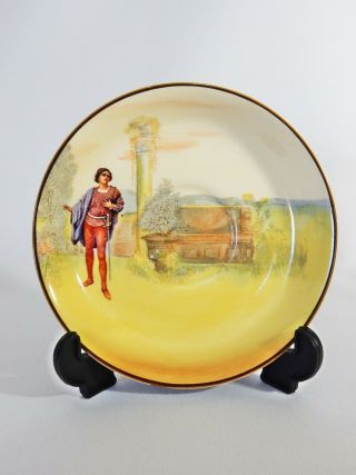 Stunning Antique Art Deco Royal Doulton Romeo Shakespeare Orphan Saucer Plate