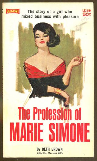The Profession Of Marie Simone By Beth Brown - Vintage Belmont Pb First Print - 1962