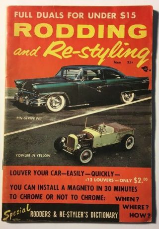 Rodding & Restyling (may.  1957) Pin - Stripe Pet,  Yowler In Yellow,  Chrome Or Not