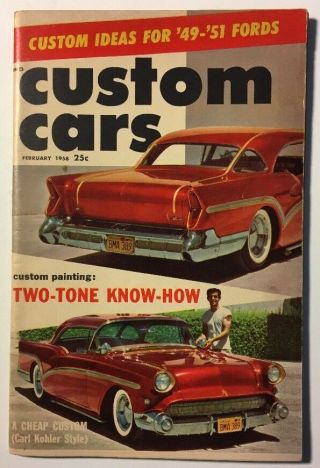 Custom Cars (feb.  1958) Two - Tone Know - How,  Custom Ideas For 