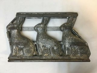 Hardie Easter Bunny Rabbit Metal Chocolate Candy Antique Mold