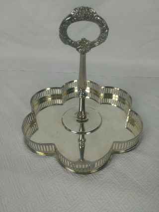 Gorham Silver Plate Serving Tray With Handle Yc 150 83/4 " Wide X 71/2 Tall