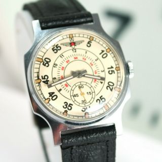 Pobeda Airforce Vintage Ussr Soviet Russian Mechanical Watch Military Style