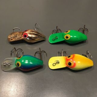 Storm Pre - Rapala Wiggle Wee Warts Set Of Four (4) Colorful -