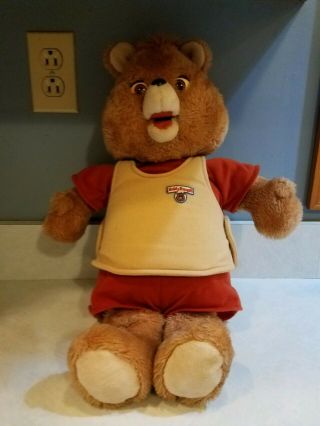 Vintage 1985 Teddy Ruxpin Toy Stuffed Animal Bear Worlds Of Wonder 80s