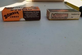 vintage fishing lure boxes only Bomber & Eppinger 3