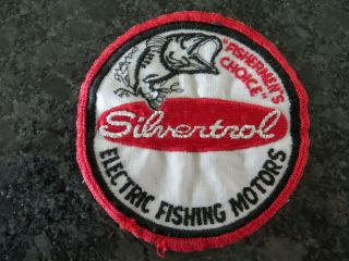 Vintage Fishing Patch - Silvertrol Motors - 3 3/4 Inch