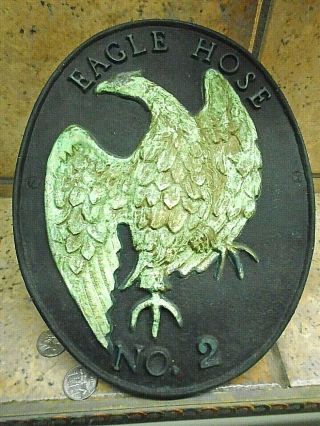 Plaster Molded - Eagle Hose No 2 Cast Iron Insurance Plaque