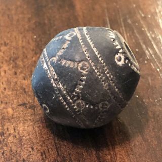 Antique Clay Spindle Whorl Bead Pre Columbian Or African Style Old Artifact Cool