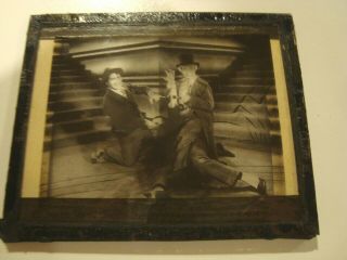 ANTIQUE GLASS NEGATIVE MARX BROTHERS ANIMAL CRACKERS 3 1/4 