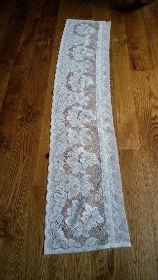 Vintage Ivory Valance Scalloped Lace 58 X 12 Inches