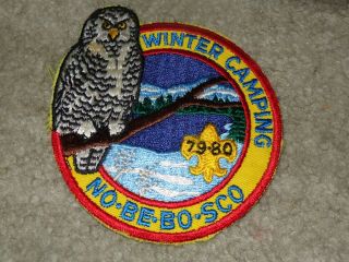 Boy Scout 1979 Camp No - Be - Bo - Sco Northern Jersey Council Woodbadge Owl Patch