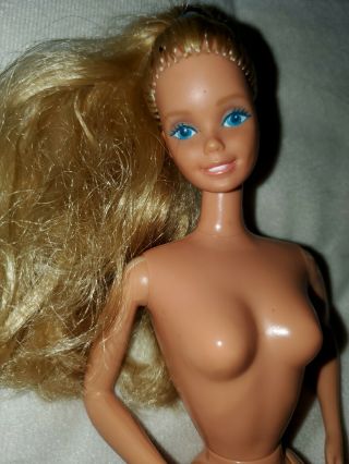 Superstar Vintage Barbie Doll Long Hair Nude For Ooak Or Play