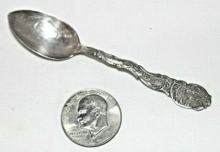 Vintage Wendell Sterling Silver 5.  5 " Souvenir Tampa Bay Hotel Florida Spoon 21g