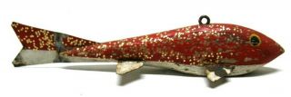 1950s Henry Max Pike Smaller Size Folk Art Fish Spearing Decoy Ice Fishing Lure