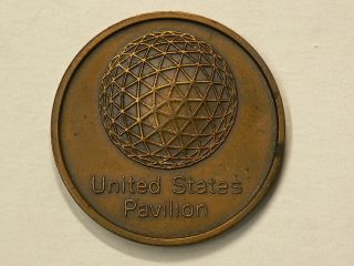 1967 Expo United States Pavilion Medal American Express 36mm G9863
