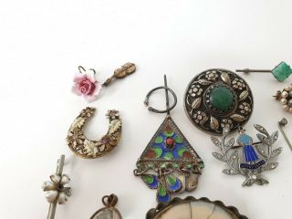 Antique & Old Vintage Jewellery Necklaces Brooches Pins Earrings Bundle Joblot 2