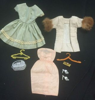 Vintage 60s Fashion Doll Clone Night Day Outfits Fits Barbie Tammy Tressy 5