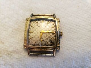 Vintage Bulova 10k Rolled Gold Plate Square Decorative Wrist Watch Runs