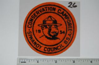 Boy Scout Siwanoy Council Smokey The Bear Felt Conservation 1954 Patch 26