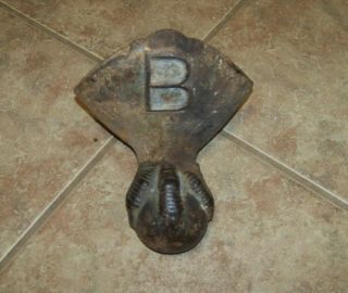 Vintage Cast Iron Claw Foot Tub Leg Bathtub Talon Foot Antique 3 Lbs 10 Oz