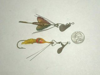 Two Vintage Fred Arbogast Hawaiian Wiggler Fishing Lures