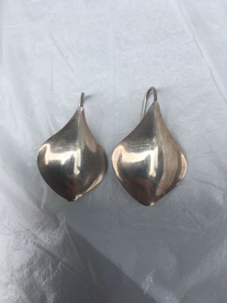 Vintage Antique Silver Stamped Earrings Jewellery,  Art Deco Pre - Owned