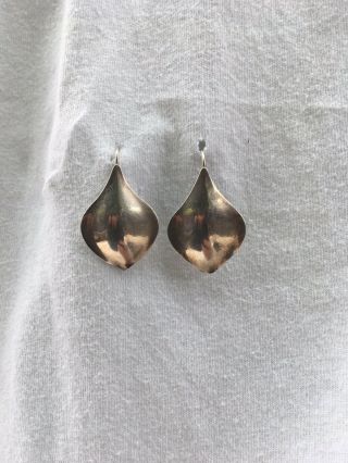 Vintage Antique Silver Stamped Earrings Jewellery,  Art Deco Pre - owned 3