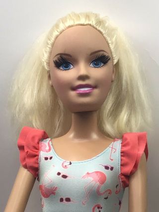 Vintage Barbie Blonde Hair Doll 2013 Just Play Mattel Approx 28” Tall 3