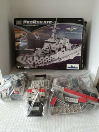 Mega Bloks Pro Builder 9762 Destroyer Military Series Toy Lego Blocks Incomplete
