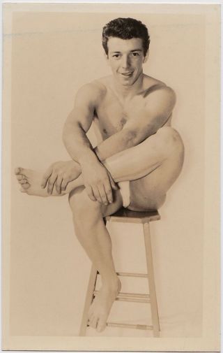 Vintage Photo Male Nude Handsome Bodybuilder Yvon Dubreuil Vintage Gay